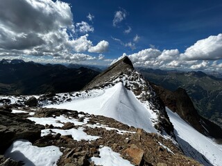 snow covered mountains