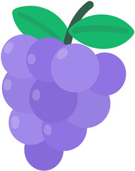 여름 과일 디저트 포도 보라색열매 거봉  일러스트