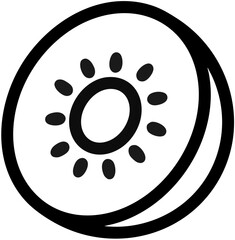 여름 과일 디저트 초록 열매 키위 일러스트