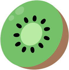 여름 과일 디저트 초록 열매 키위 일러스트