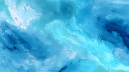 Abstract cerulean blue watercolor wash texture background wallpaper. Copy space, cold ice color art, contemporary artistic backdrop
