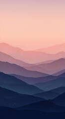 Obraz premium Watercolor mountain landscape background serene gradient nature scene for posters and covers