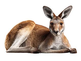 Fototapeta premium A Kangaroo lying down, transparent background