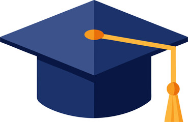 Colorful Graduation Cap and Diploma Icons
