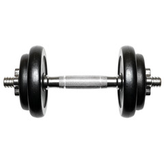 Dumbbell for strength training visuals, gym posters, and fitness-related websites or apps....