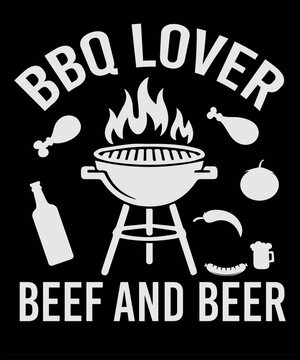 bbq lover deef and beer design 