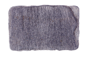 Gray grey flat stone isolated on white background