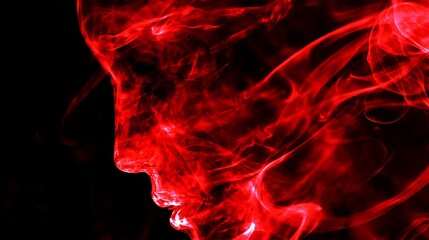 Glowing crimson haze enveloping ancestral spirits as they slowly dissolve and disappear