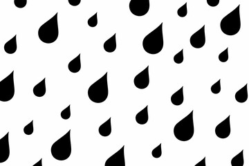 Silhouette of rain, rain drops, set of rain drops, rainy background 