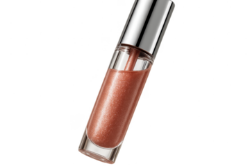Shiny lip gloss tube with a transparent background, glamour, isolated item