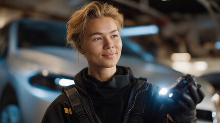 Team Member Documenting Equipment Breakdown in Workshop