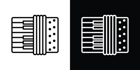 Accordion icon. Simple thin line, outline vectors