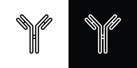 Antibody icon. Simple thin line, outline vectors