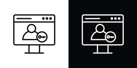 Authorize icon. Simple thin line, outline vectors