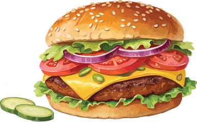 Burger icon vector design, Burger Illustration vector design, Burger logo vector design