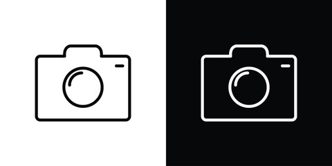 Camera icon. Simple thin line, outline vectors