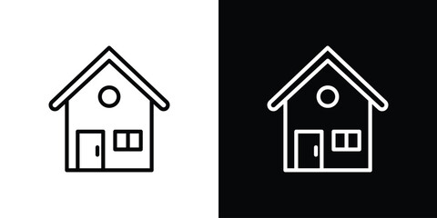 Chalet icon. Simple thin line, outline vectors