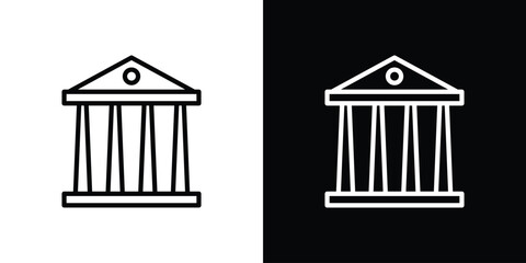 Courthouse icon. Simple thin line, outline vectors