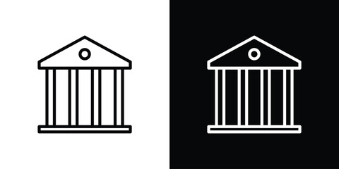 Courthouse icon. Simple thin line, outline vectors