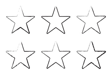 Grunge star with brush stroke texture vector for distressed awards, rock music, or rebellious spirit. Ideal for rough, edgy designs, vintage themes, or artistic statements.
