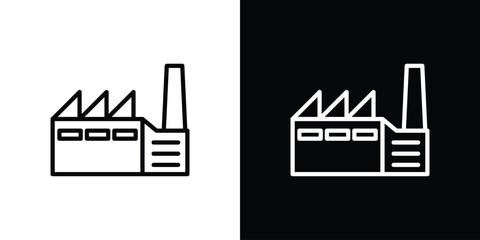 Obraz premium Factory icon. Simple thin line, outline vectors