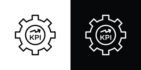 KPI icon. Simple thin line, outline vectors