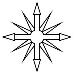 Fototapeta premium Sunburst Cross Icon Holiday Symbols, Cross, Bunny, Egg, and Church Graphics