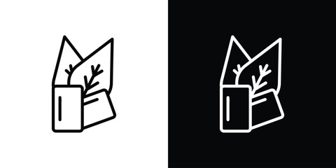 Mint gum icon. Simple thin line, outline vectors