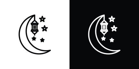 Ramadan Month icon. Simple thin line, outline vectors