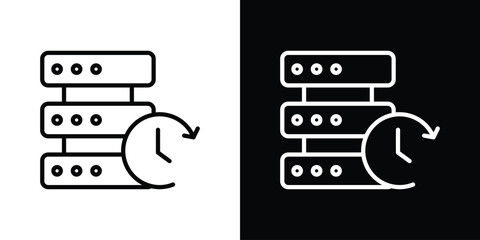 Real time data icon. Simple thin line, outline vectors