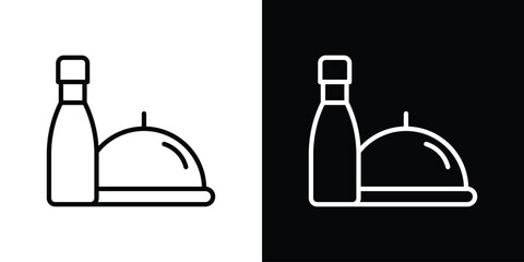 Room service icon. Simple thin line, outline vectors
