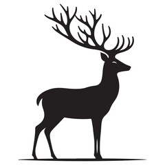 Elegant Deer Silhouette Art for Wildlife Enthusiasts