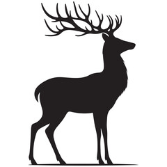 Elegant Deer Silhouette Art for Wildlife Enthusiasts