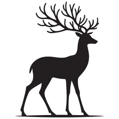 Elegant Deer Silhouette Art for Wildlife Enthusiasts