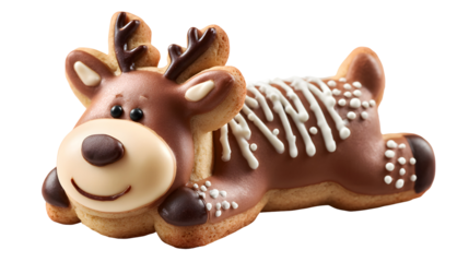 Christmas reindeer icing cookie dessert food
