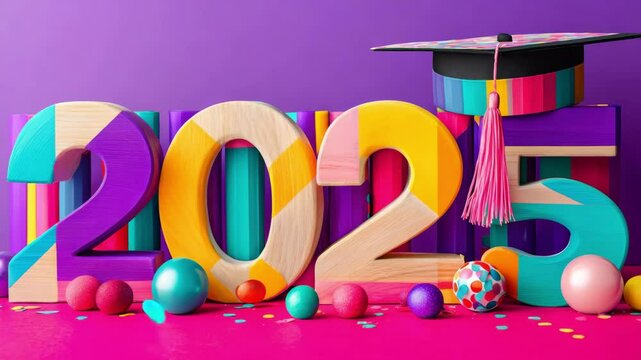 Playful Multicolor Lettering: Vibrant Alphabet Blocks and Spheres Create a Whimsical, Joyful Educational Scene for Children.