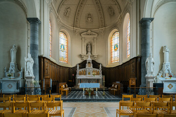 Landas, France le 23 mai 2025 : Église catholique Saint-Vaast à Landas, commune située en...