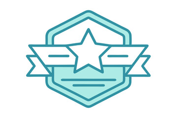 Obraz premium mono line vector icon energy star rating