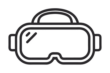 line icon of vr headset device