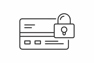 line vector icon of credit card