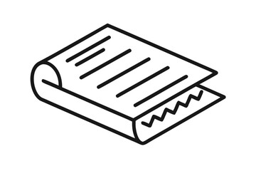 line vector icon receipt bill payment symbol