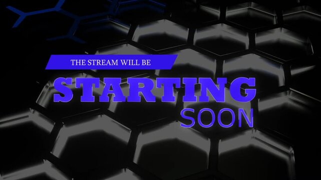 THE STREAM WILL BE STARTING SOON WITH BLUE THEME ANIMATION