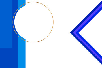 Abstract Geometric Background: Bold Blue and Gold Shapes on Black, Modern Minimalist Design, Corporate Style.