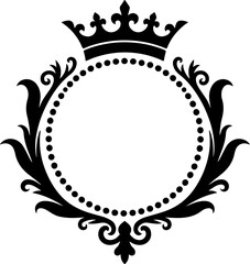  Heraldic Crowns, Shields, and Lion Silhouettes vector bundle