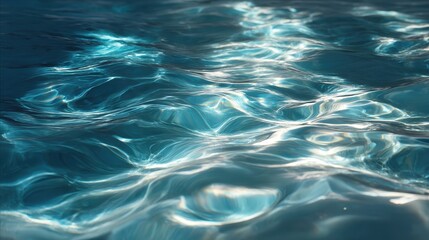 Fototapeta premium Background of shimmering water texture with sunlit reflections