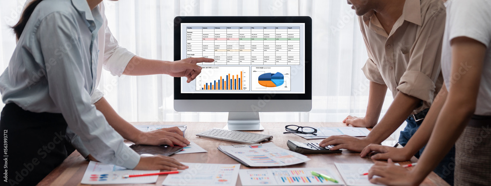 Poster business data dashboard provide business intelligence analytic for marketing strategy planning brisk
