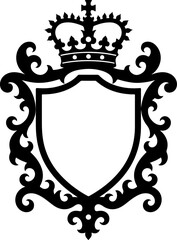 Royal Crown Frame with Laurel Wreath Ornament king vector 