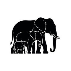 Fototapeta premium Elephant Silhouette