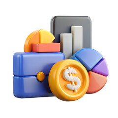 A playful, colorful 3D rendered email symbol block with a toy-like concept for internet business