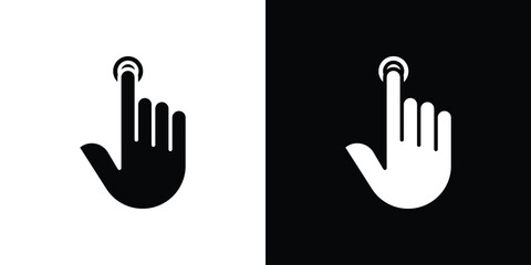 Obraz premium Finger control icon Vector Silhouette for graphic and web design collection